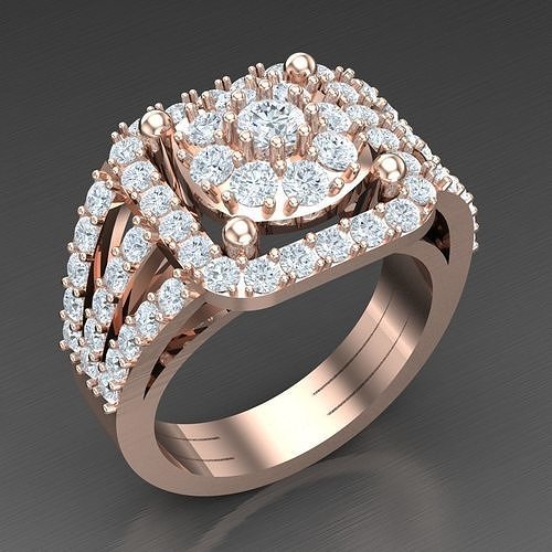 Modern Men Ring 3D CAD File 4MR003 3D print model