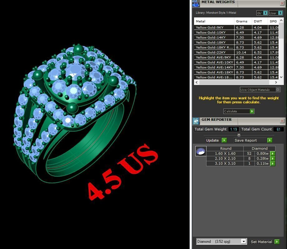 Modern Men Ring 3D CAD File 4MR003 3D print model_1