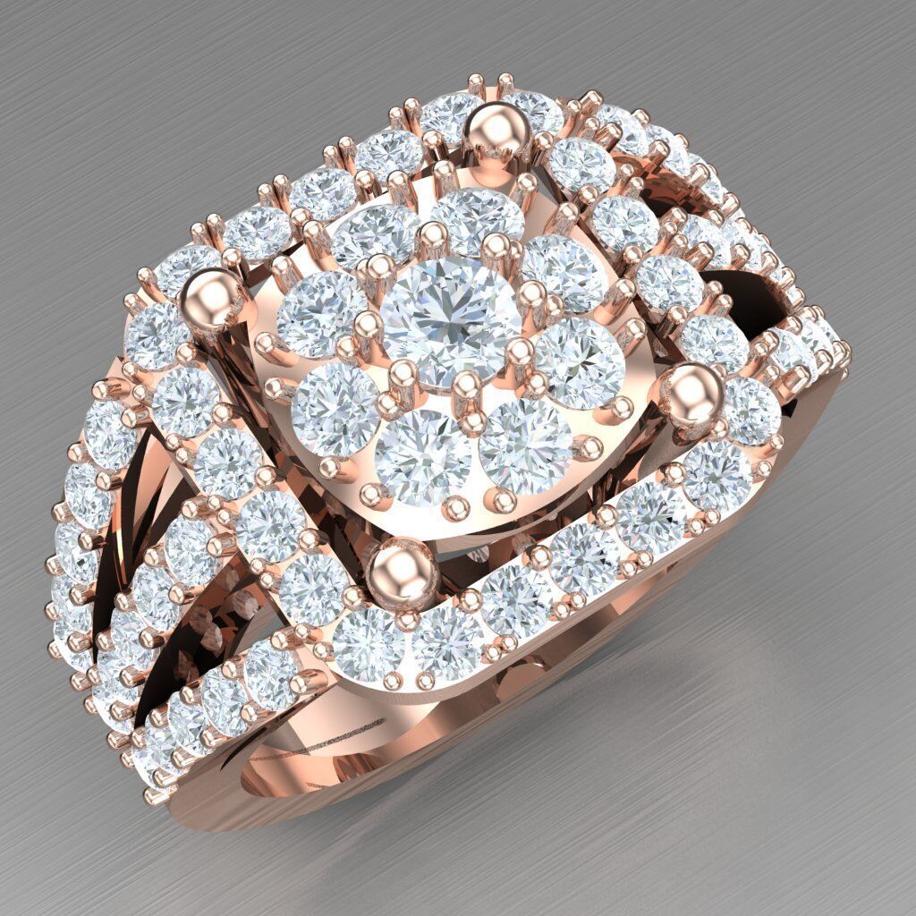 Modern Men Ring 3D CAD File 4MR003 3D print model_11