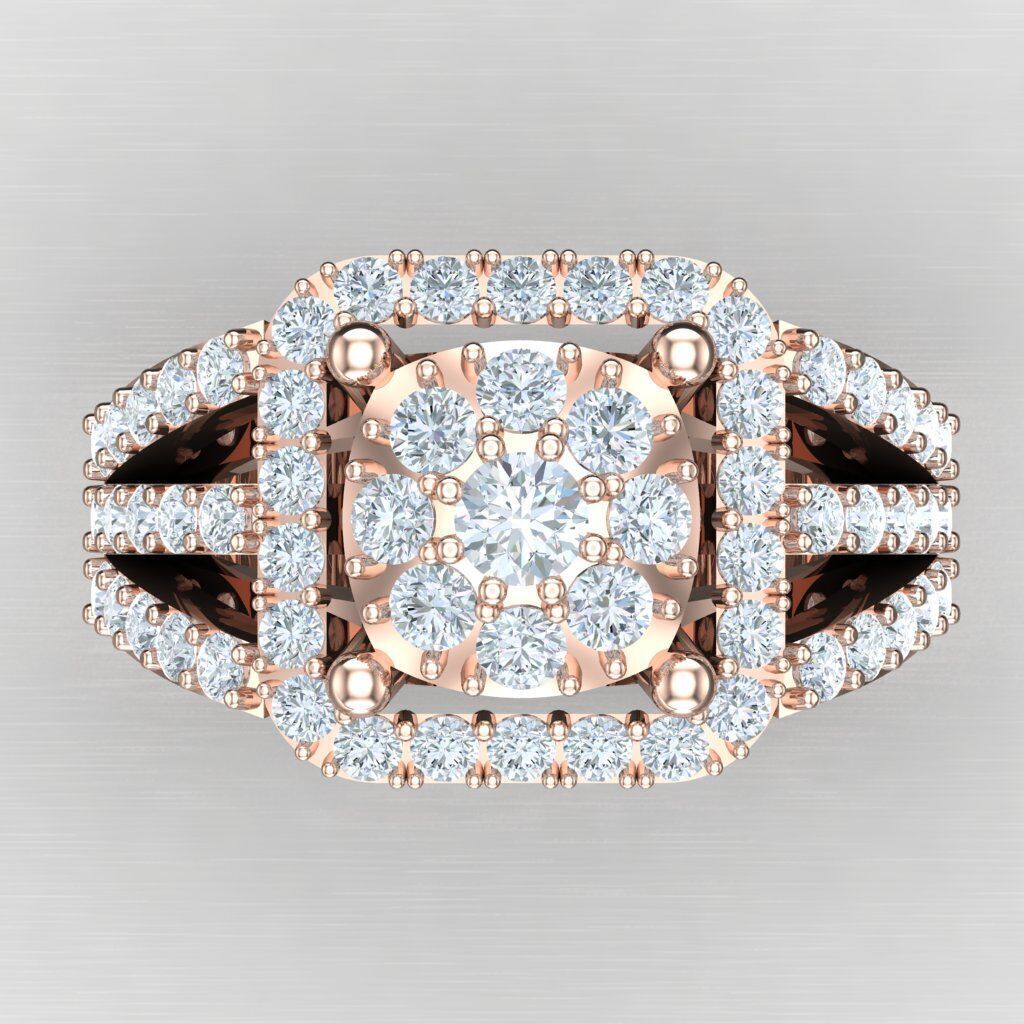 Modern Men Ring 3D CAD File 4MR003 3D print model_9