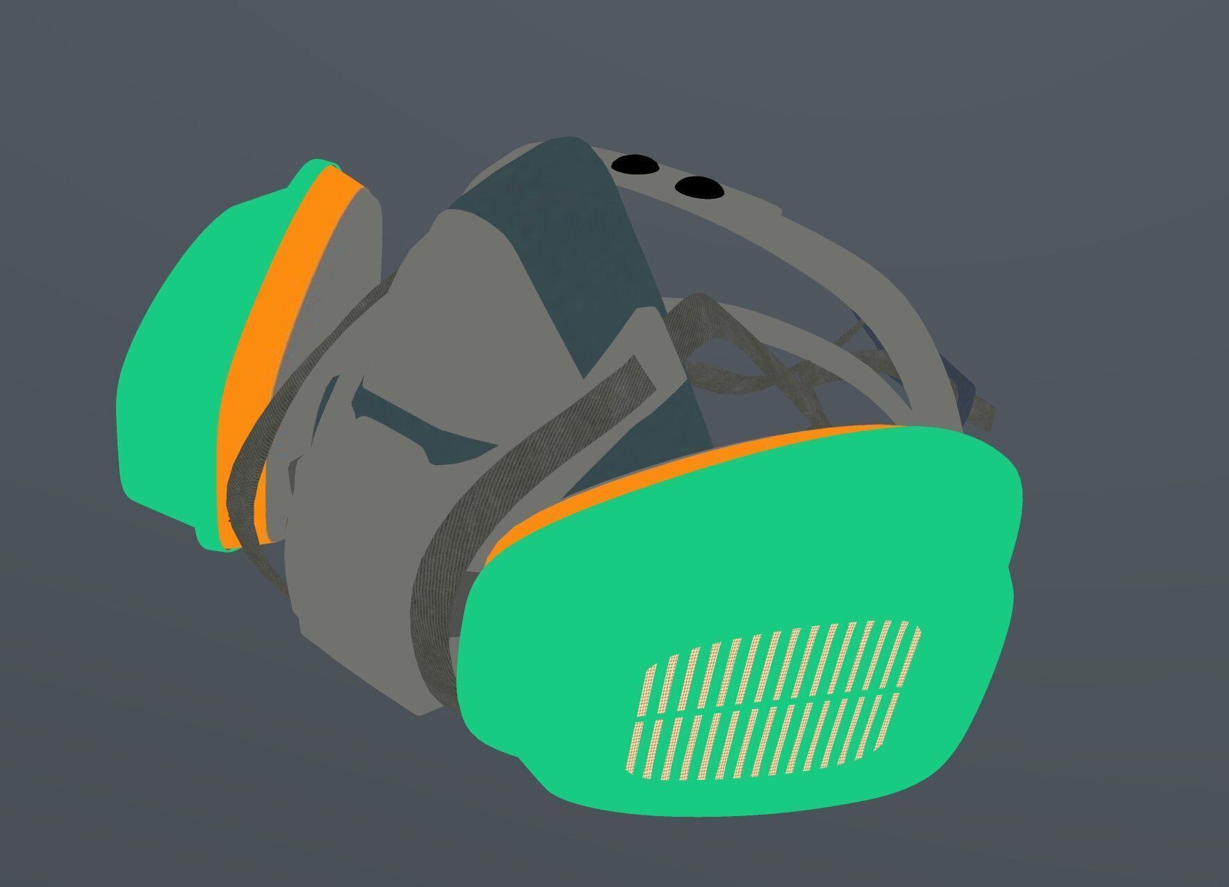 Mask Reusable Respirator 3M Respirator 3D model_15