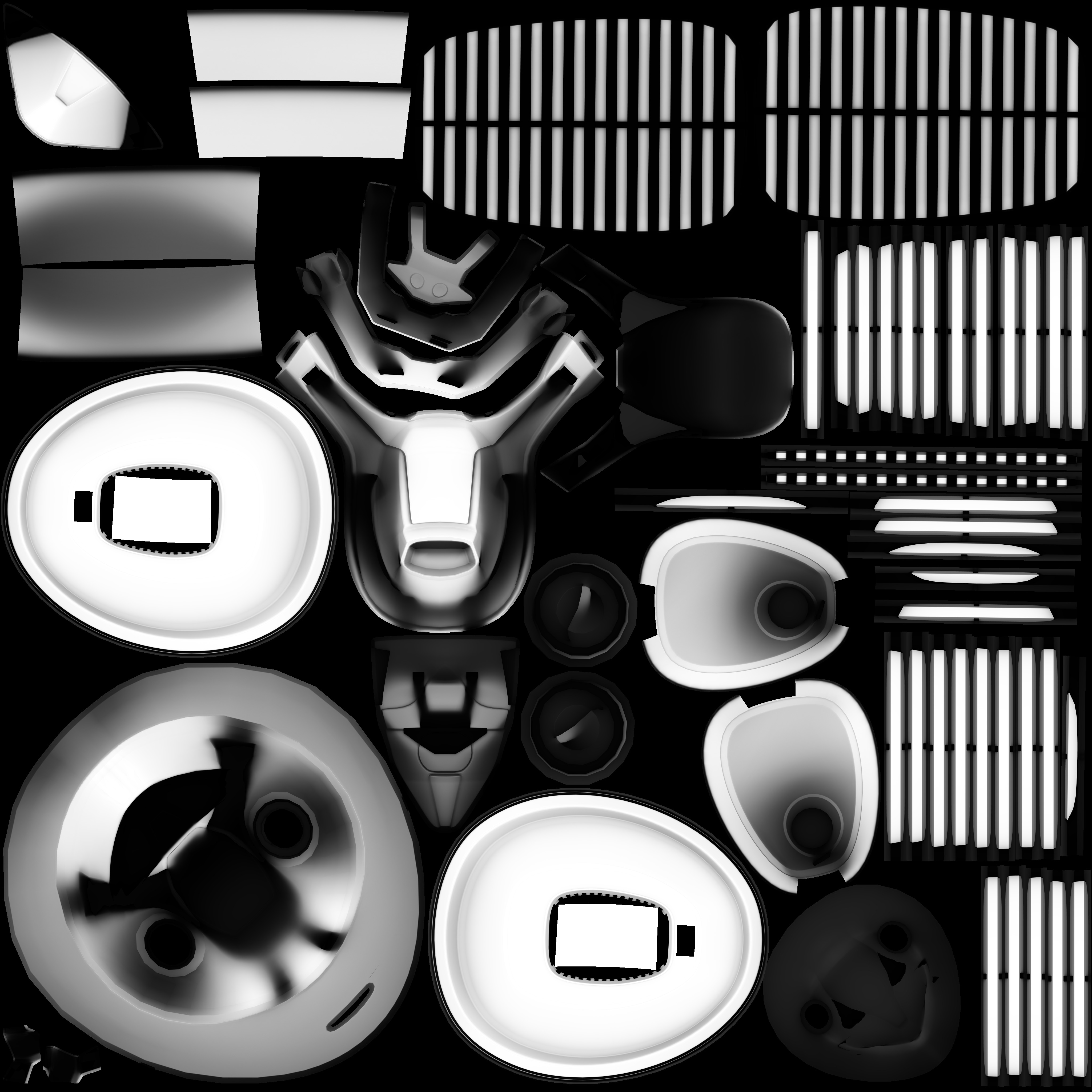 Mask Reusable Respirator 3M Respirator 3D model_10