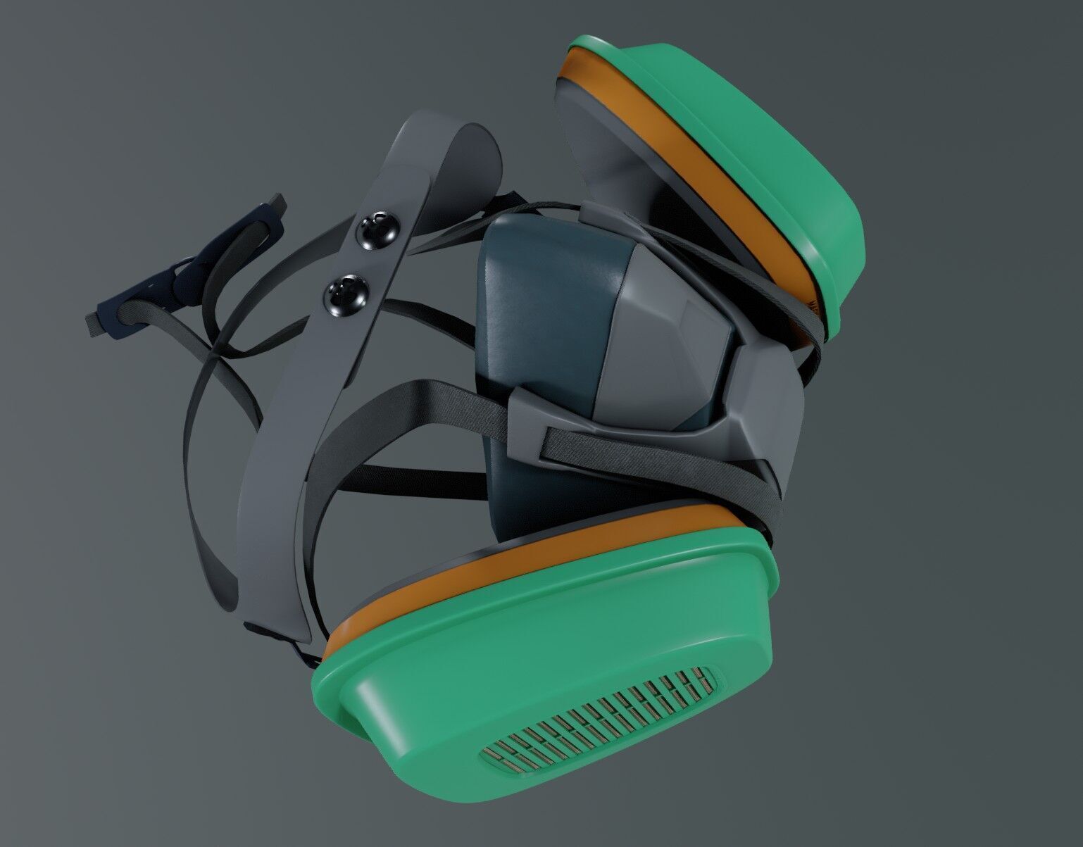 Mask Reusable Respirator 3M Respirator 3D model_4