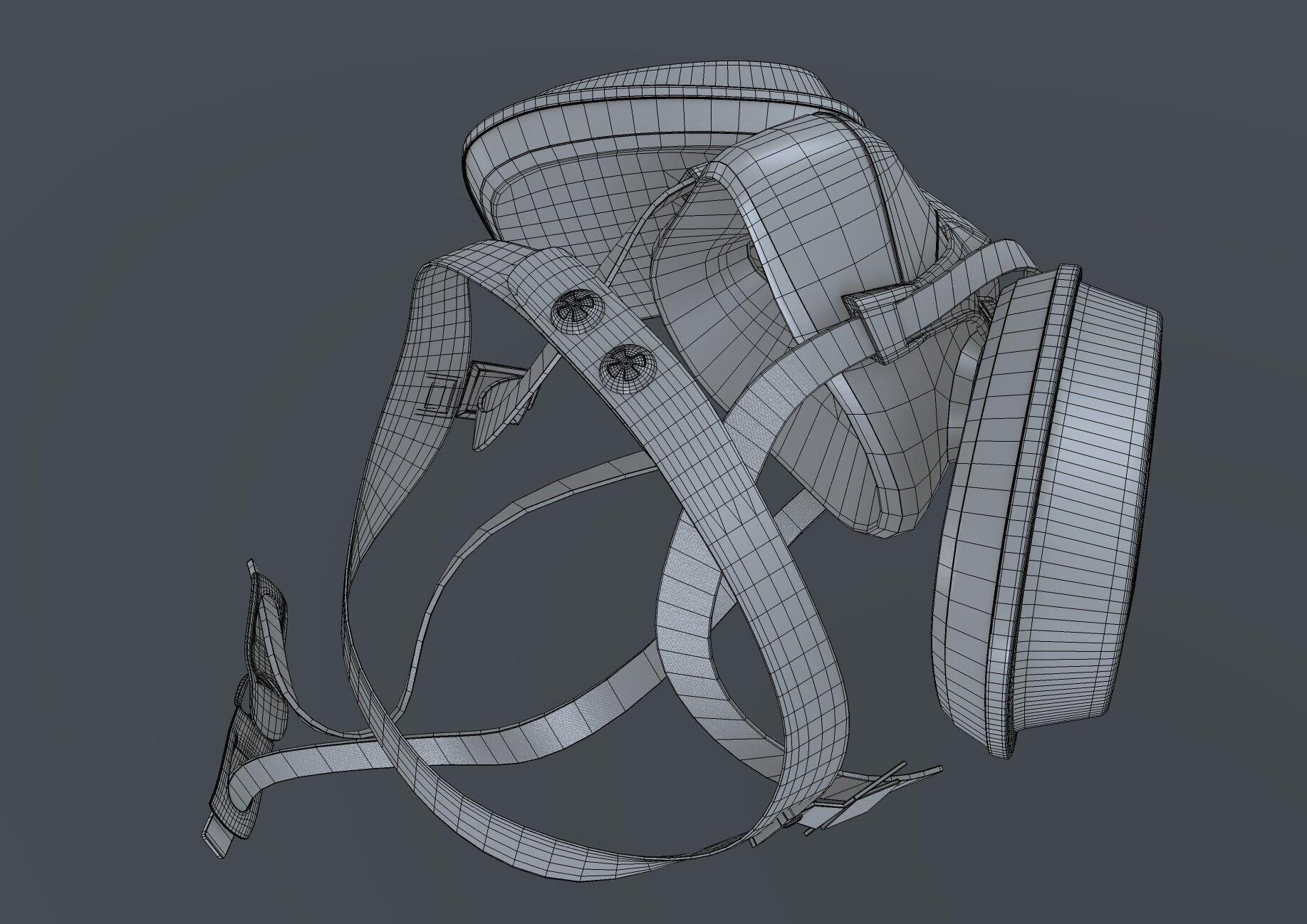 Mask Reusable Respirator 3M Respirator 3D model_5