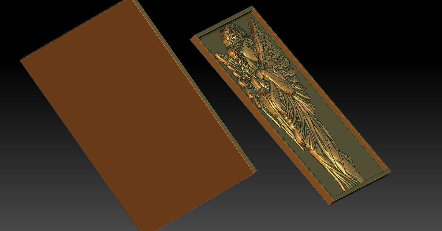 1 angel girl CNC Relief 3D print model_6