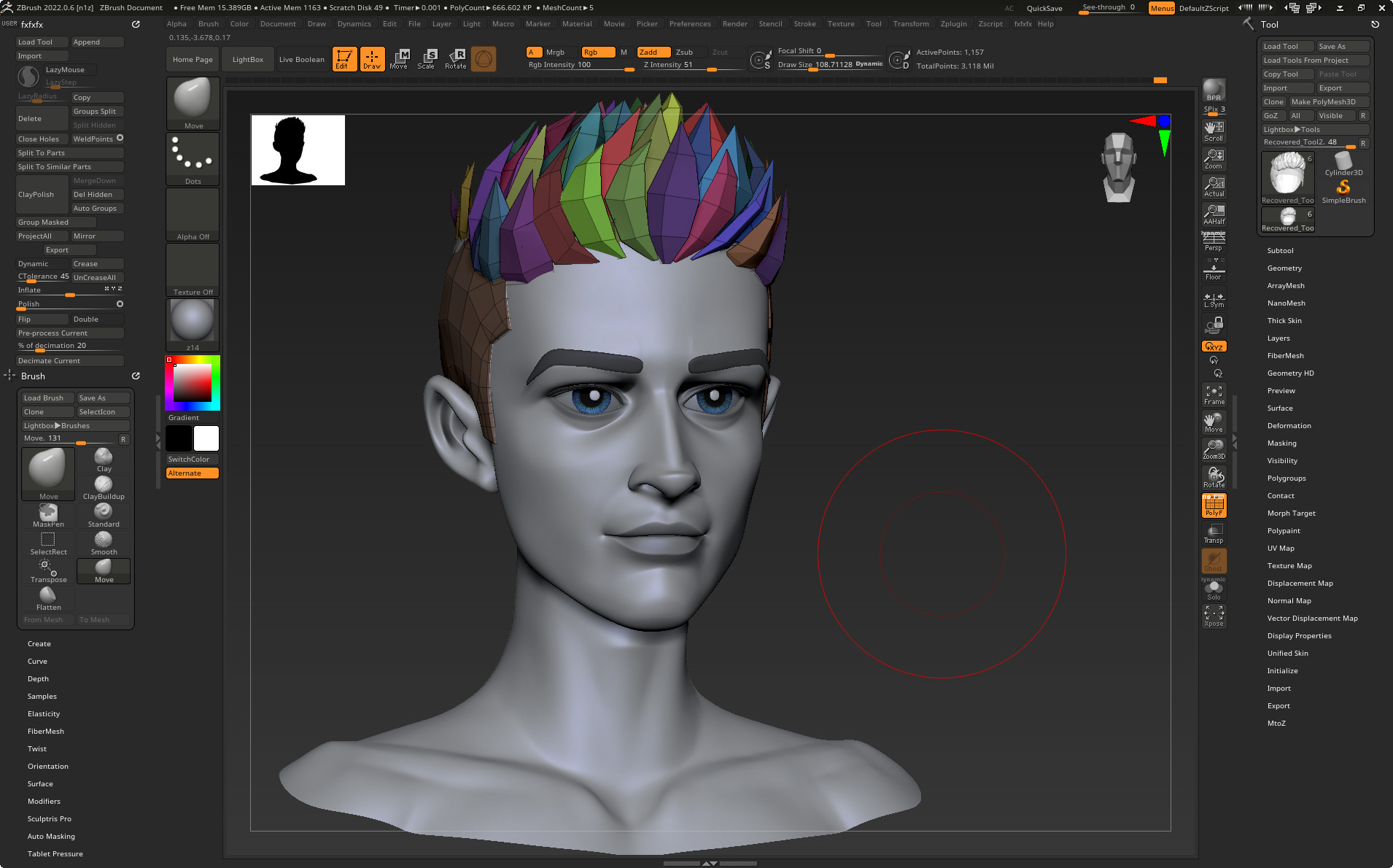  Highpoly and Lowpoly 8 cartoon Stylized Hair package 10 Low-poly 3D model_8