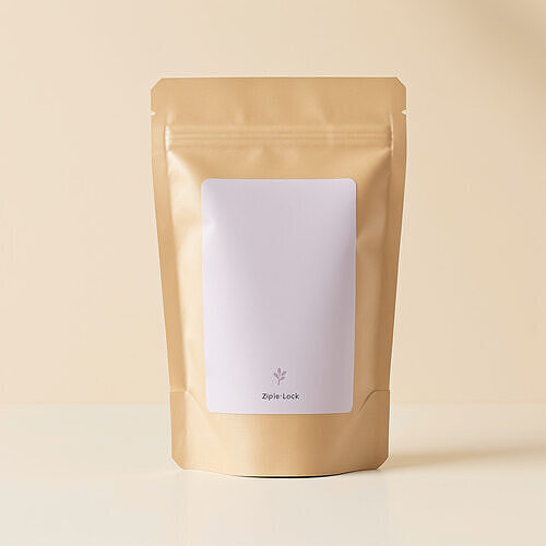 Matte Kraft Stand-Up Pouch with Zip Lock 3D Packaging Model Low-poly 3D model