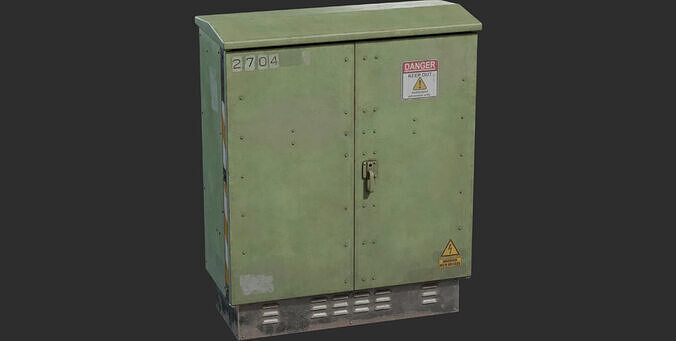 Utility Electrical Box 3D Model  Realistic Game Ready Asset Low-poly 3D model