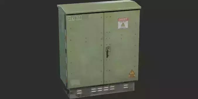 Utility Electrical Box 3D Model  Realistic Game Ready Asset