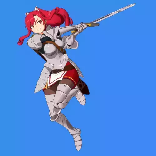 Marina - Sword Mage Low-poly 3D model