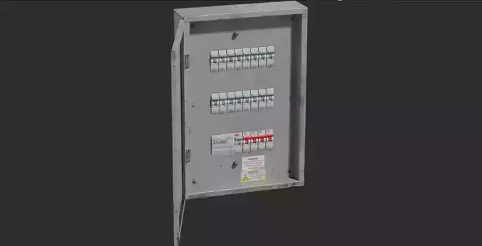 Rigged Power Box 3D Model  Animated Utility Prop