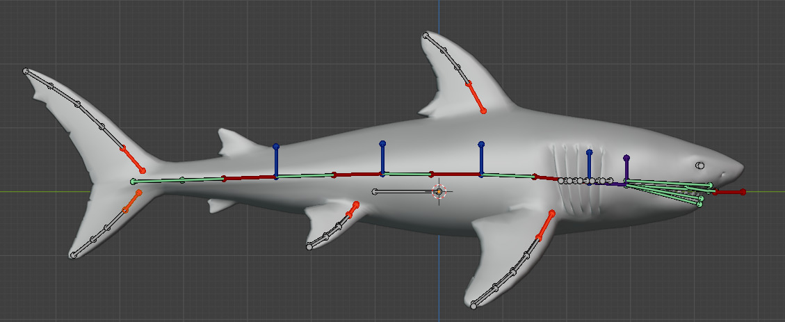 Megalodon Animated  Low-poly 3D model_20