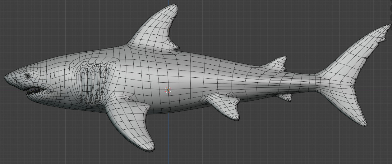 Megalodon Animated  Low-poly 3D model_19