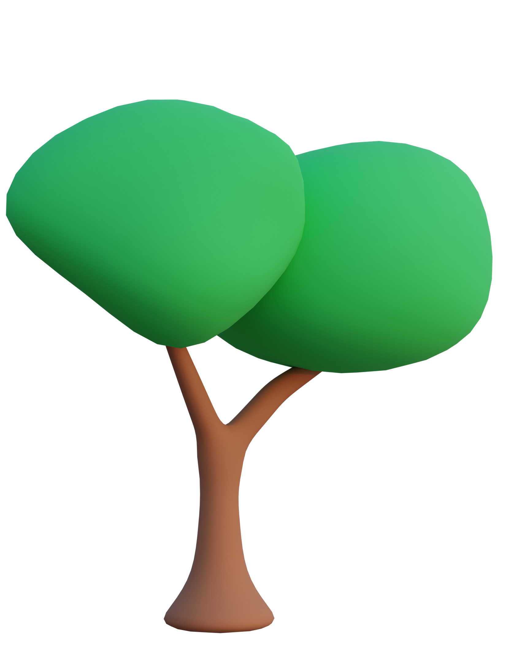 Low Poly Trees 3D model_1