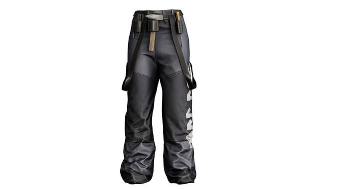 Mechanics Pants Low-poly 3D model