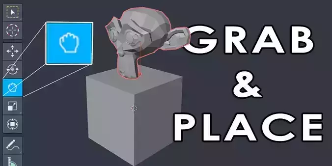 Grab and Place Addon for Blender 3D model