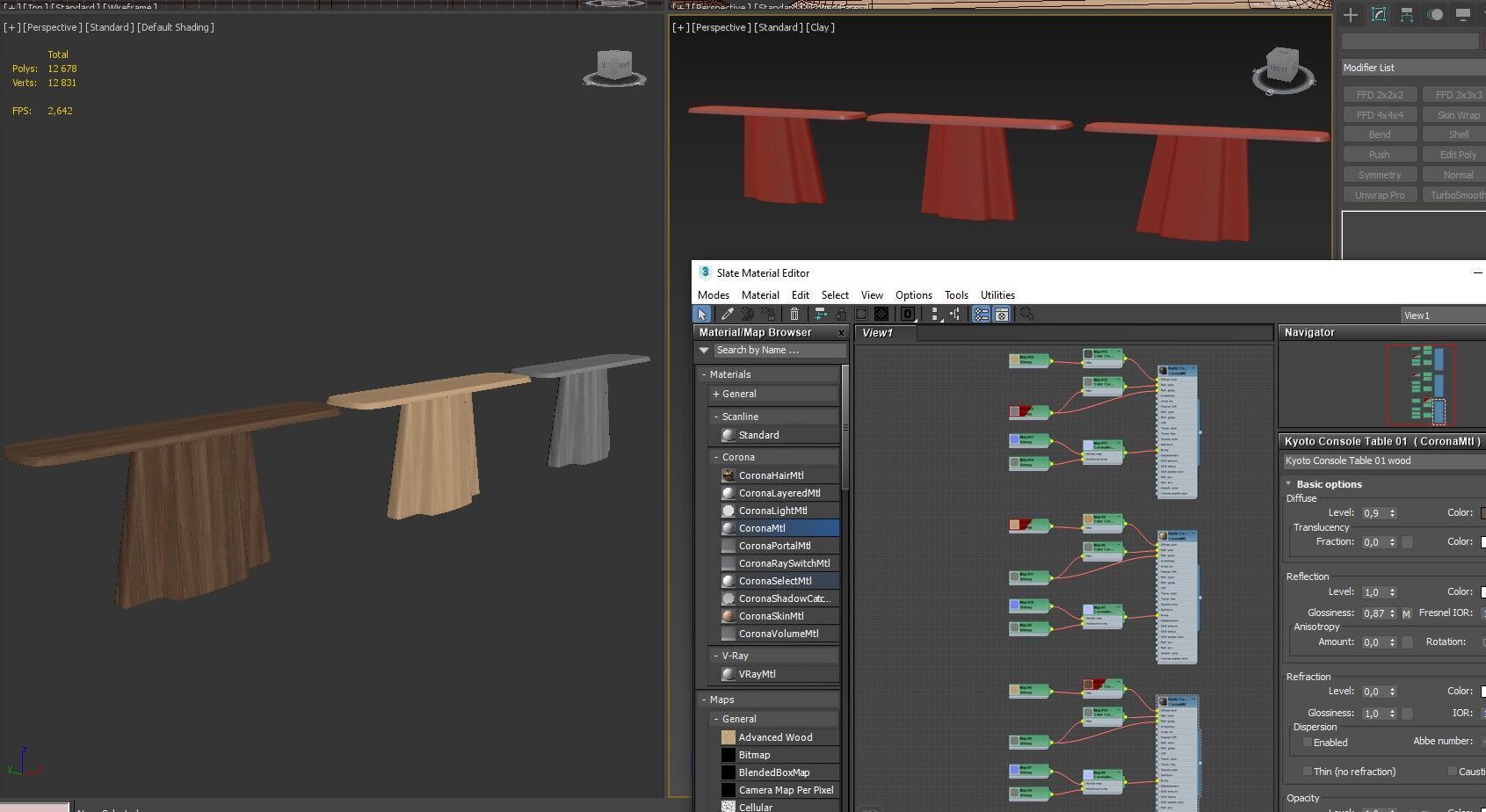 Kyoto Console Table 3D model_8
