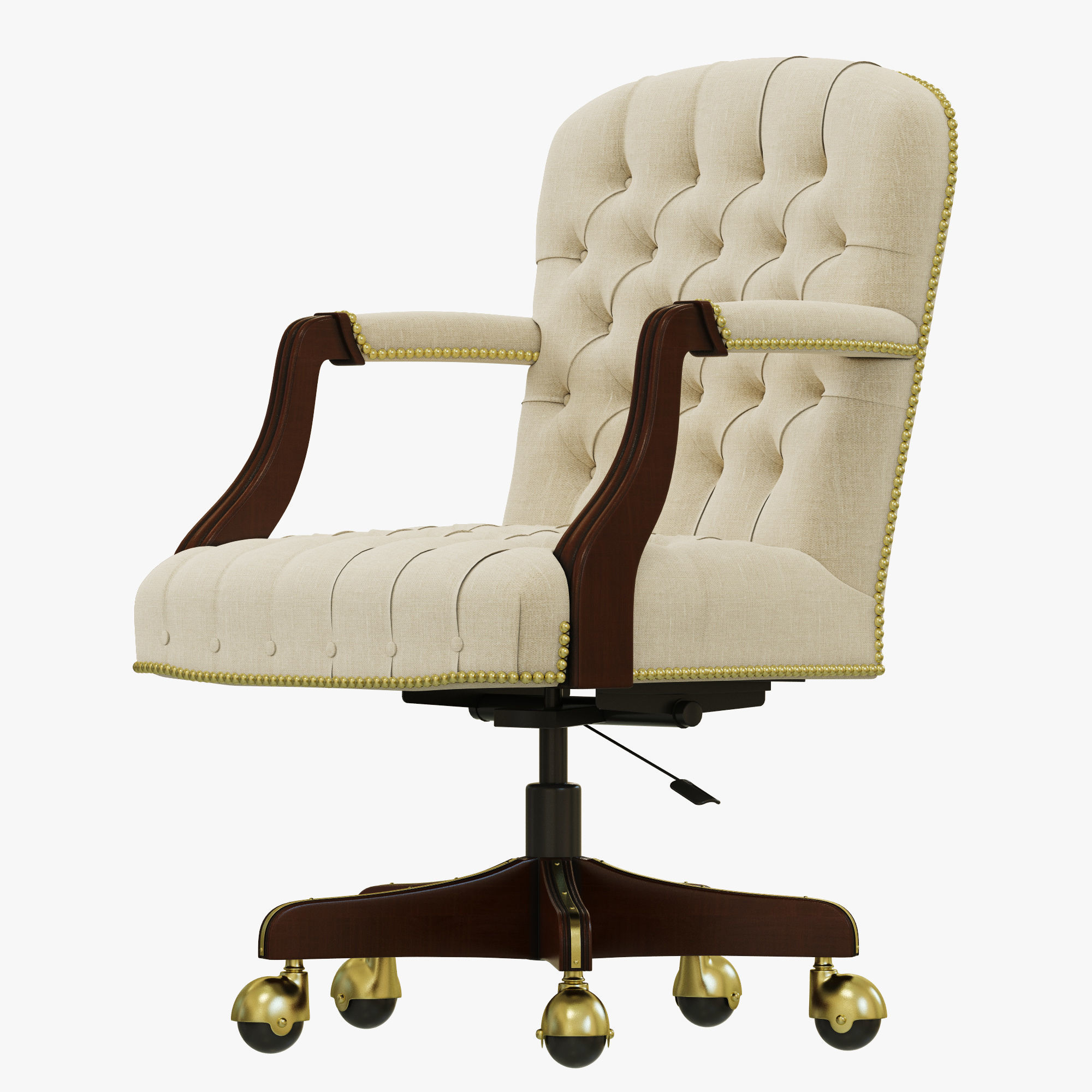 Francesco Molon SWIVEL CASTER ARMCHAIR P35 3D model_1