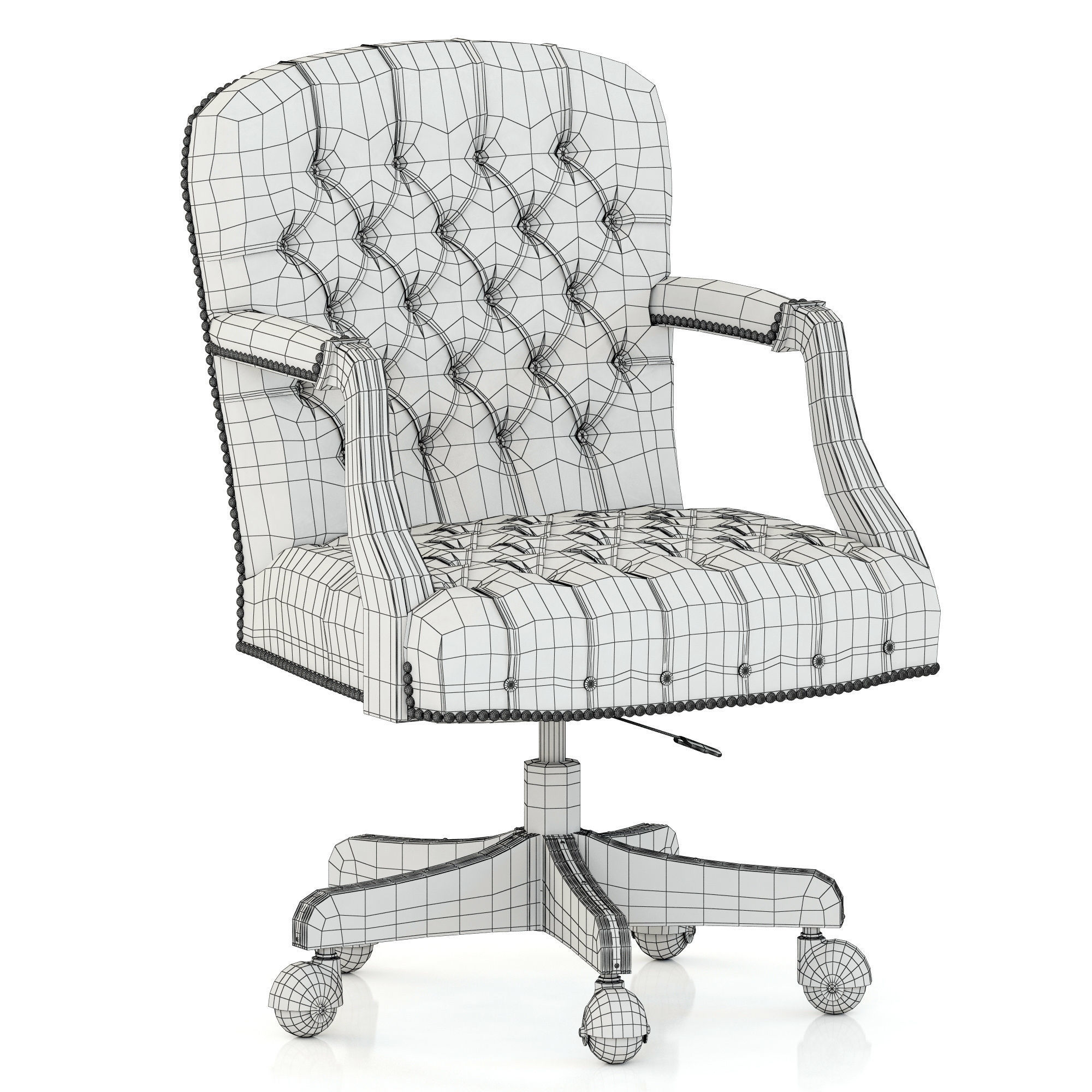 Francesco Molon SWIVEL CASTER ARMCHAIR P35 3D model_6