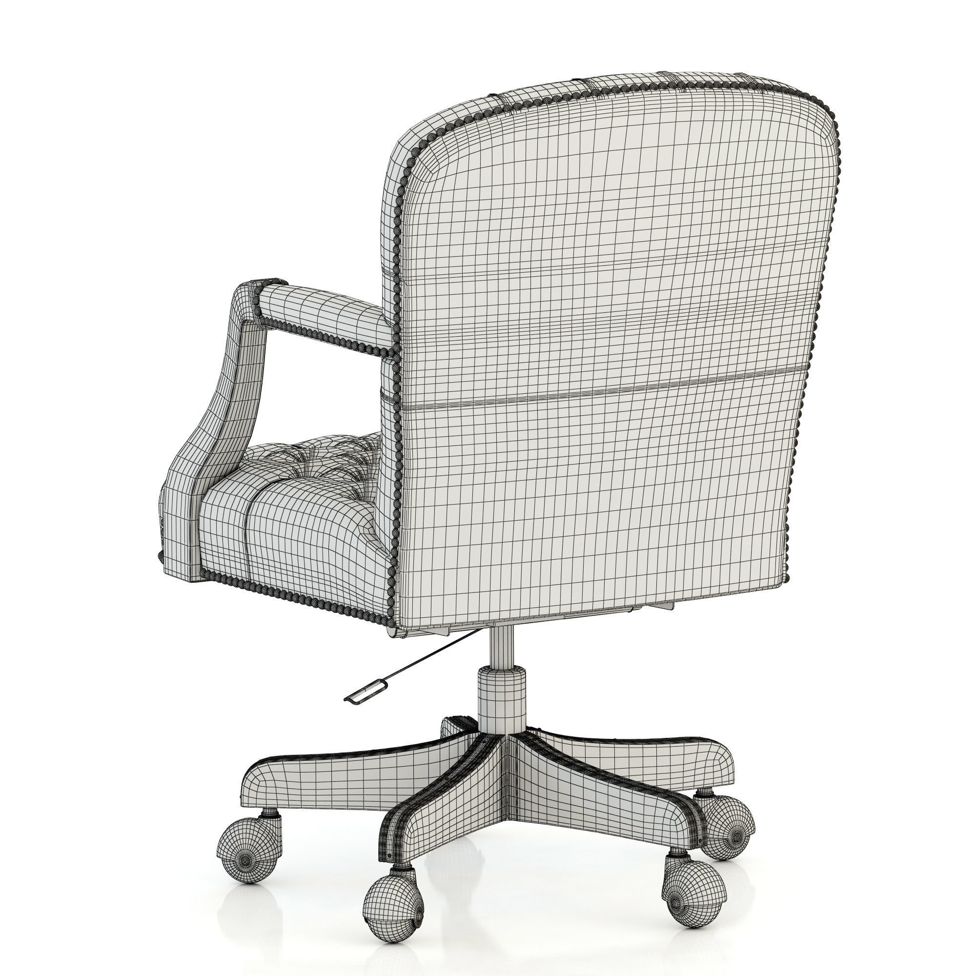 Francesco Molon SWIVEL CASTER ARMCHAIR P35 3D model_8