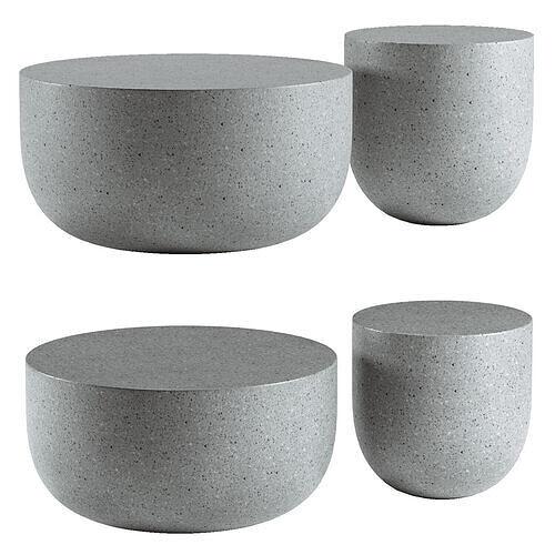 Caine Outdoor Coffee and Side Table 3D model