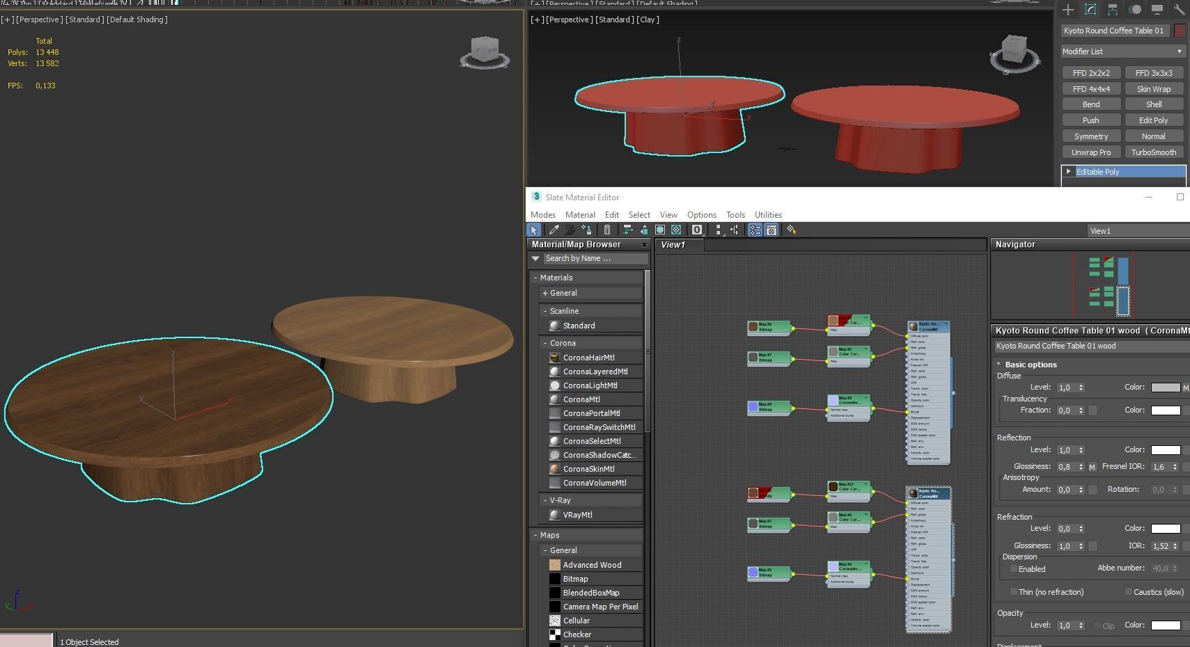 Kyoto Round Coffee Table 3D model_4