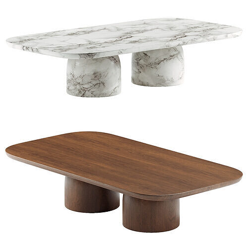 Cupola Carved Coffee Table 3D model