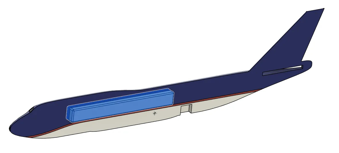 747 Airplane Kit Card 3D print model_3