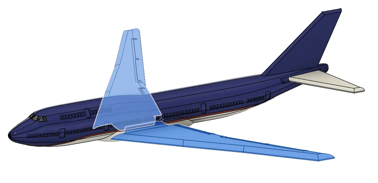 747 Airplane Kit Card 3D print model_5