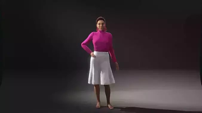 Realistic 3D Young Woman 