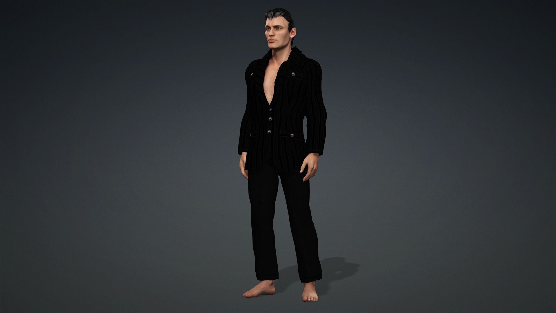 Realistic Male Character 3D Model 3D model_9