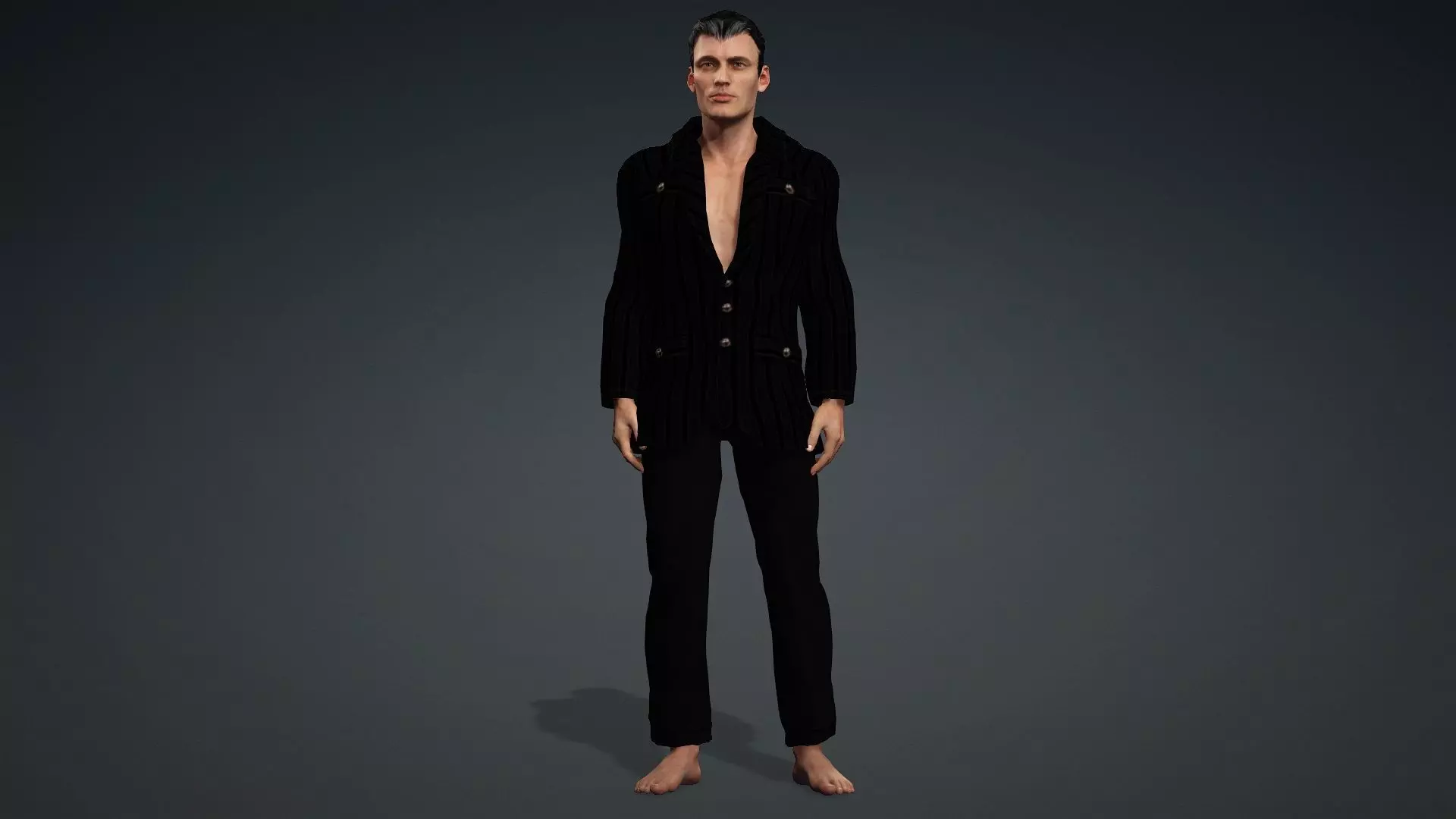 Realistic Male Character 3D Model 3D model_0