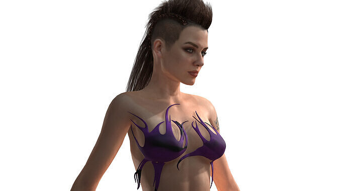 3D FBX Piece  Fantasy Female Bra 3 3D model