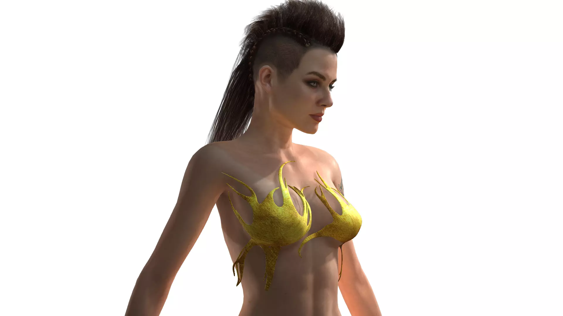 3D FBX Piece Fantasy Female Bra 4 3D model_0