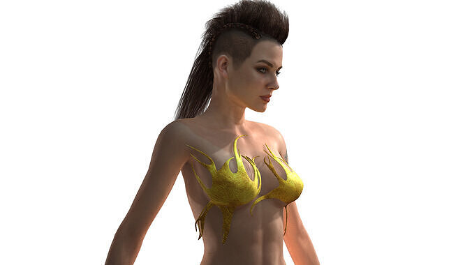 3D FBX Piece Fantasy Female Bra 4 3D model