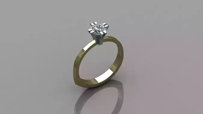 Ring engagement with diamond in center