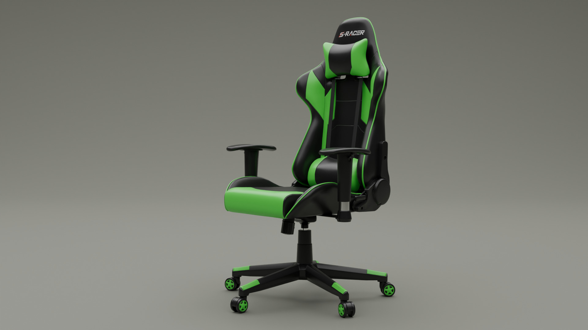 Gaming Chair Low-poly 3D model_7