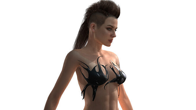 3D FBX Piece Fantasy Female Bra 5  3D model
