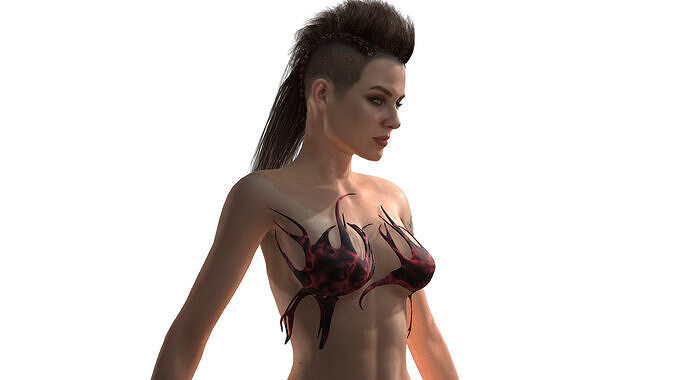 3D FBX Piece Fantasy Female Bra 6 3D model