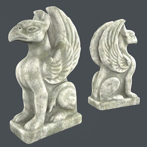 Statue of the Griffin 3D model 6