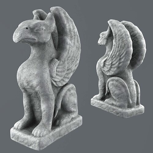 Statue of the Griffin 3D model 3