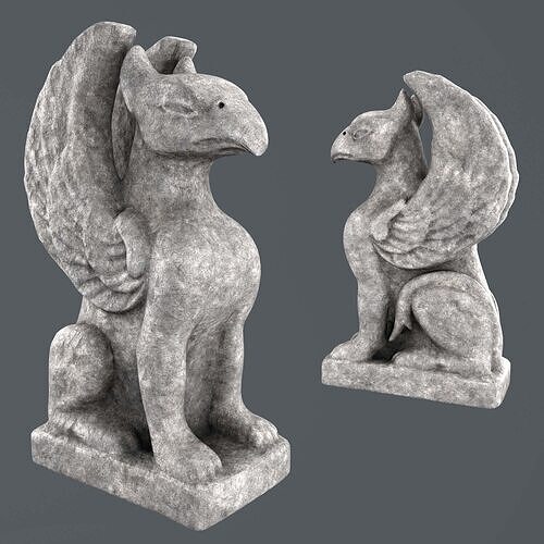 Statue of the Griffin 3D model 5