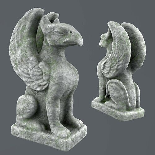 Statue of the Griffin 3D model 2