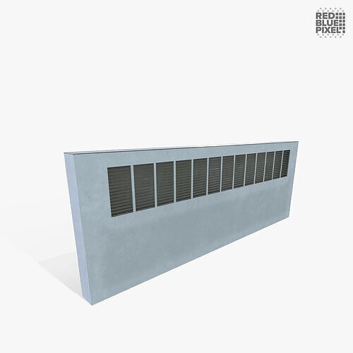 Wall Air Conditioner Low-poly 3D model