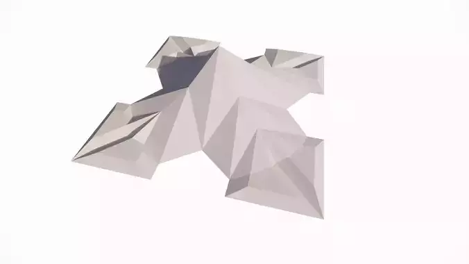Triangle pyramids 3D algorithmic designs and forms 3D print model