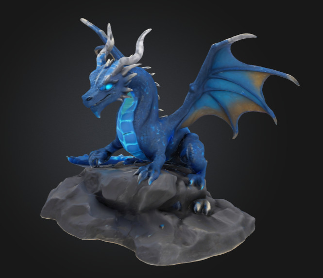 Isco the Ice Dragon - 3D Printable 3D print model_2