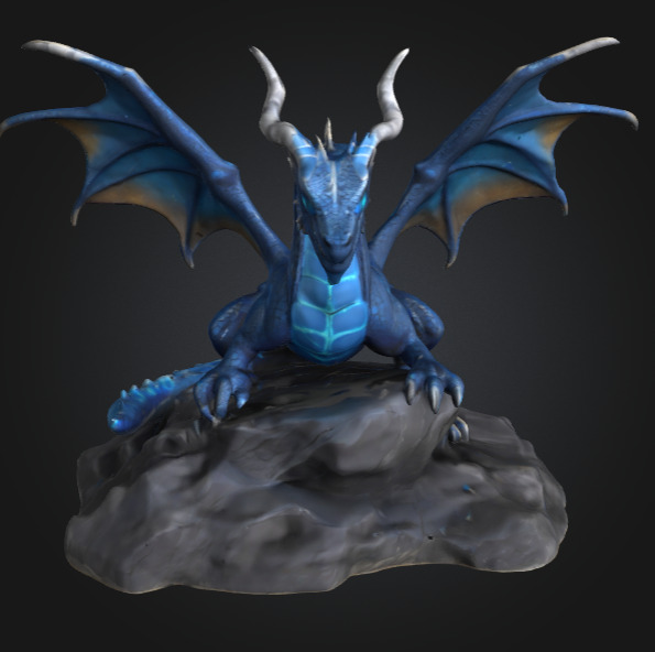 Isco the Ice Dragon - 3D Printable 3D print model_1