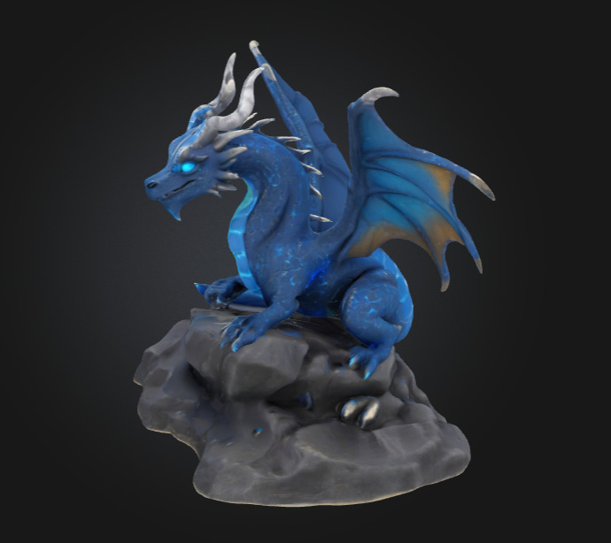 Isco the Ice Dragon - 3D Printable 3D print model_3