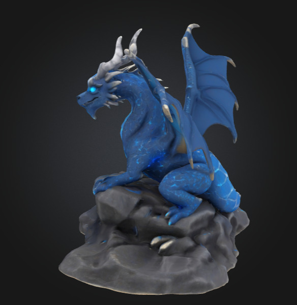 Isco the Ice Dragon - 3D Printable 3D print model_4