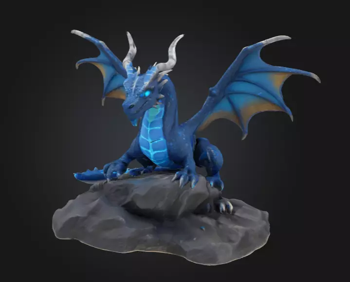 Isco the Ice Dragon - 3D Printable 3D print model_0